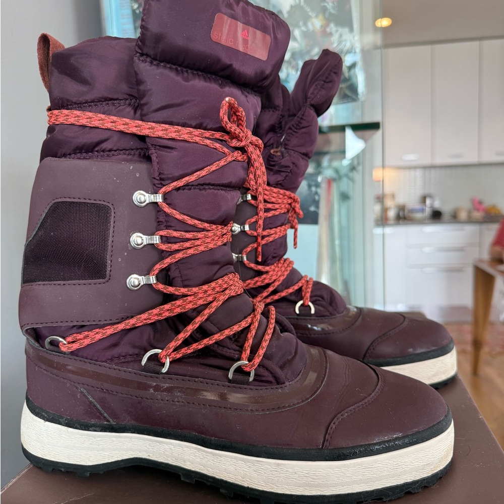 Adidas by Stella McCartney Burgundy Winter Boots
